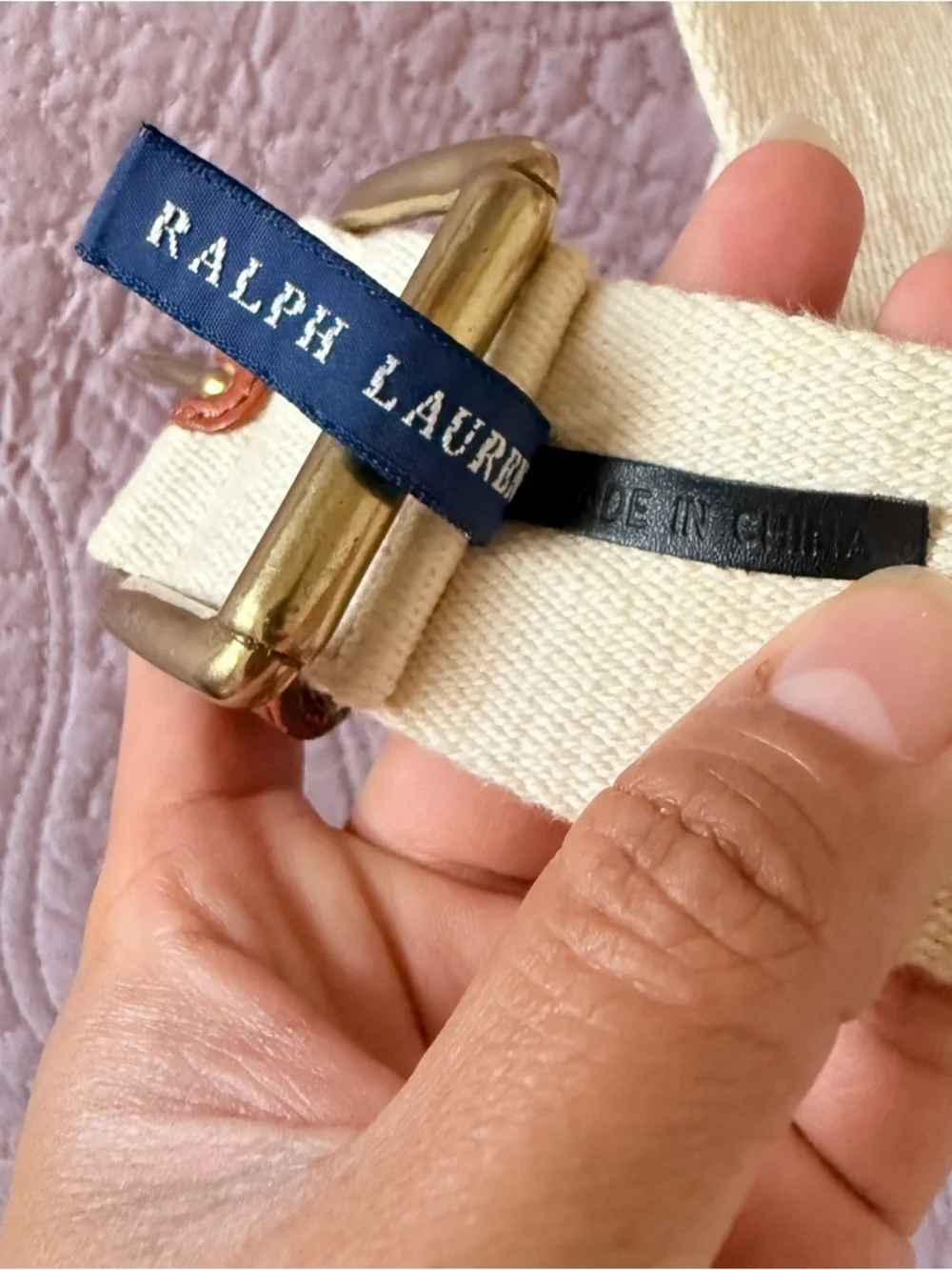 90’ Vintage Ralph Lauren/ Blue Label Canvas Belt
